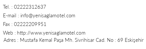 Yeni Salam Hotel telefon numaralar, faks, e-mail, posta adresi ve iletiim bilgileri